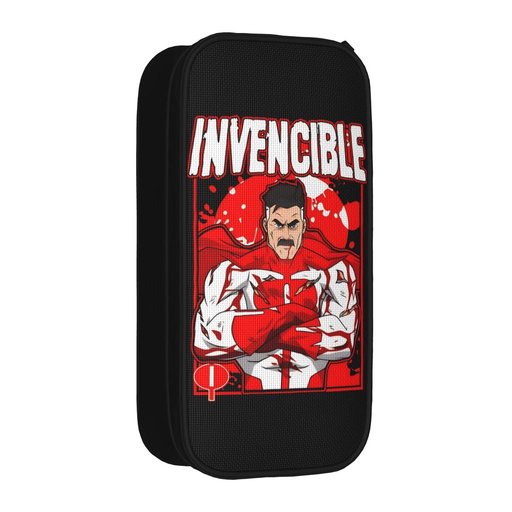 Villain But Hero Invincible Pencil Case Creative Pen Box Bag Girl Boy Large Storage Office Cosmetic Pencilcases