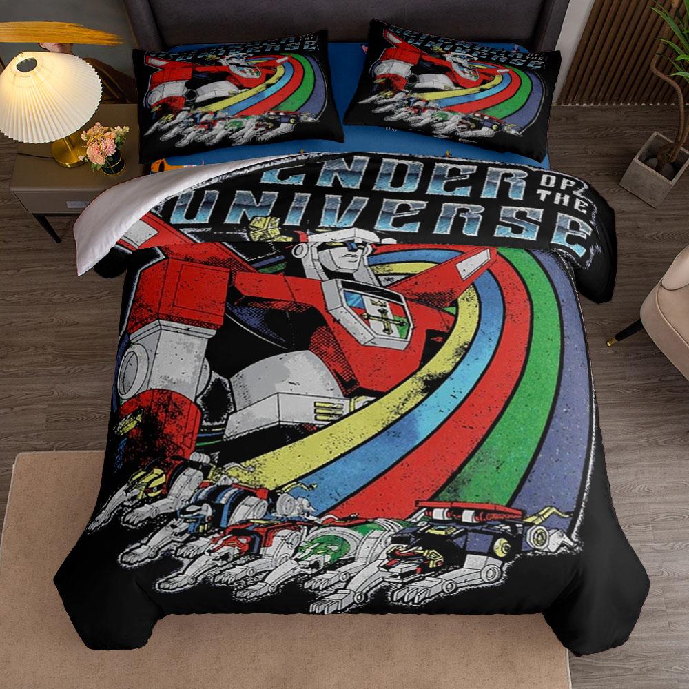 Voltron Defender Of The Universe Duvet Cover Set King Queen Double Full Twin Single Size Bed Linen Set
