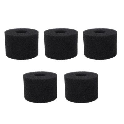 5PCS Pool Filter Sponge PU Sponge Black Reusable Washable Cylindrical Simming Pool Filter Foam for