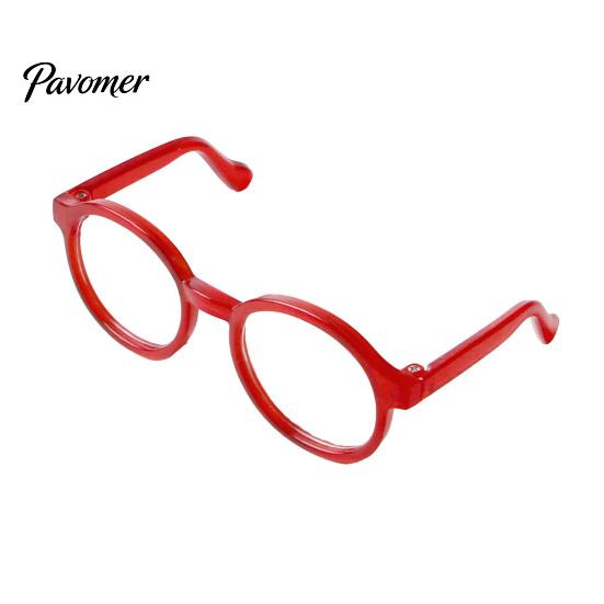 Retro Pet Eyewear for Puppies Cat Glasses, Red Round Frame, Clear Lenses Dog Content Creation Props Lightweight Funny Eyeglasses Cats, Small