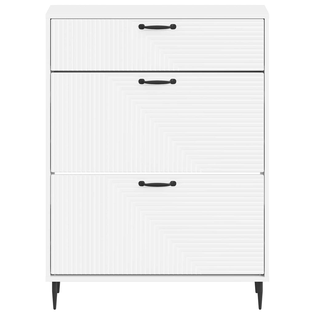 Shoe Cabinet HAARLEM 78 x 24 x 103 cm Engineered Wood White