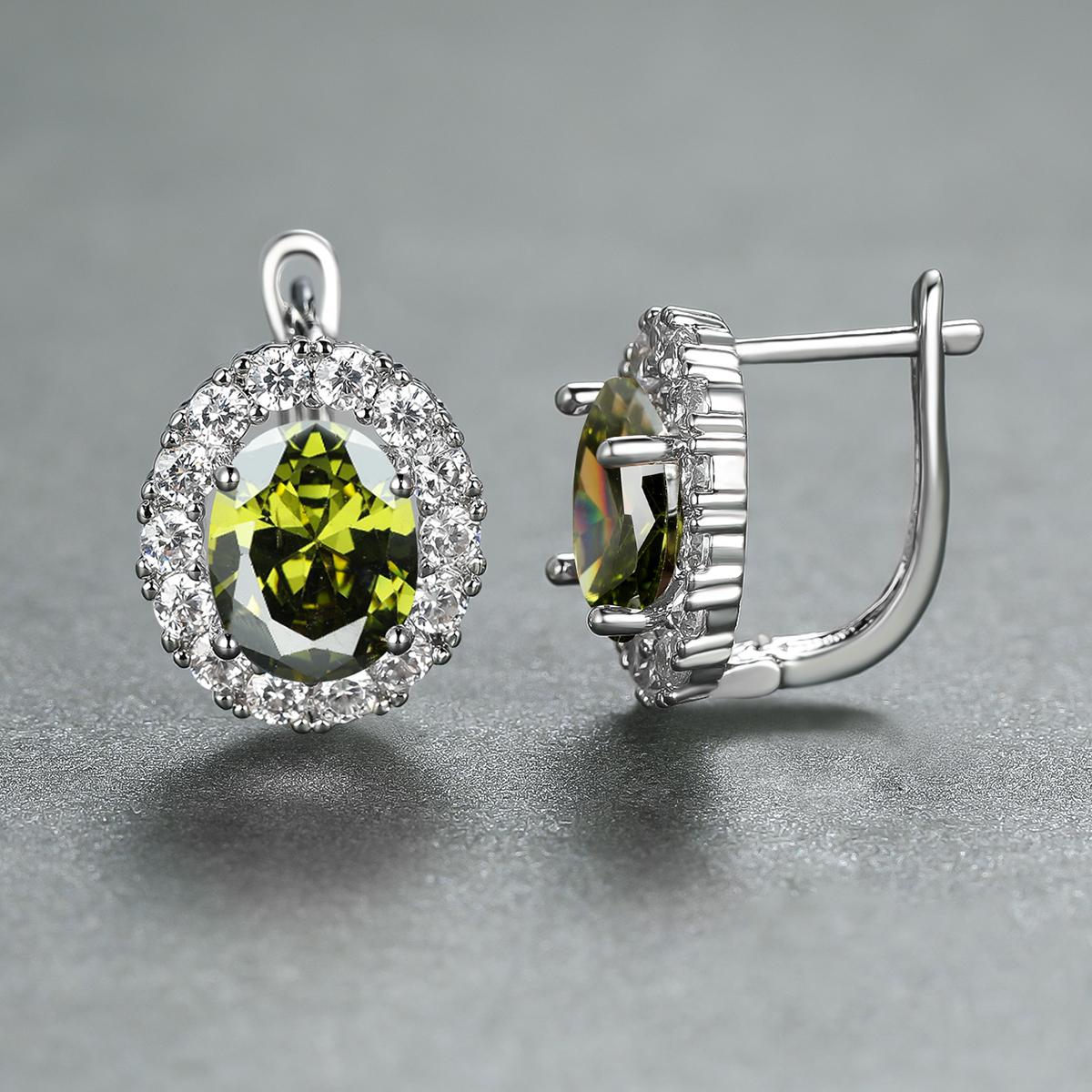 

Роскошные серьги-капли с фиолетовым камнем и золотым цветом, серьги-подвески для невесты, обручальные украшения для ушей оливковое зеленый/серебряный