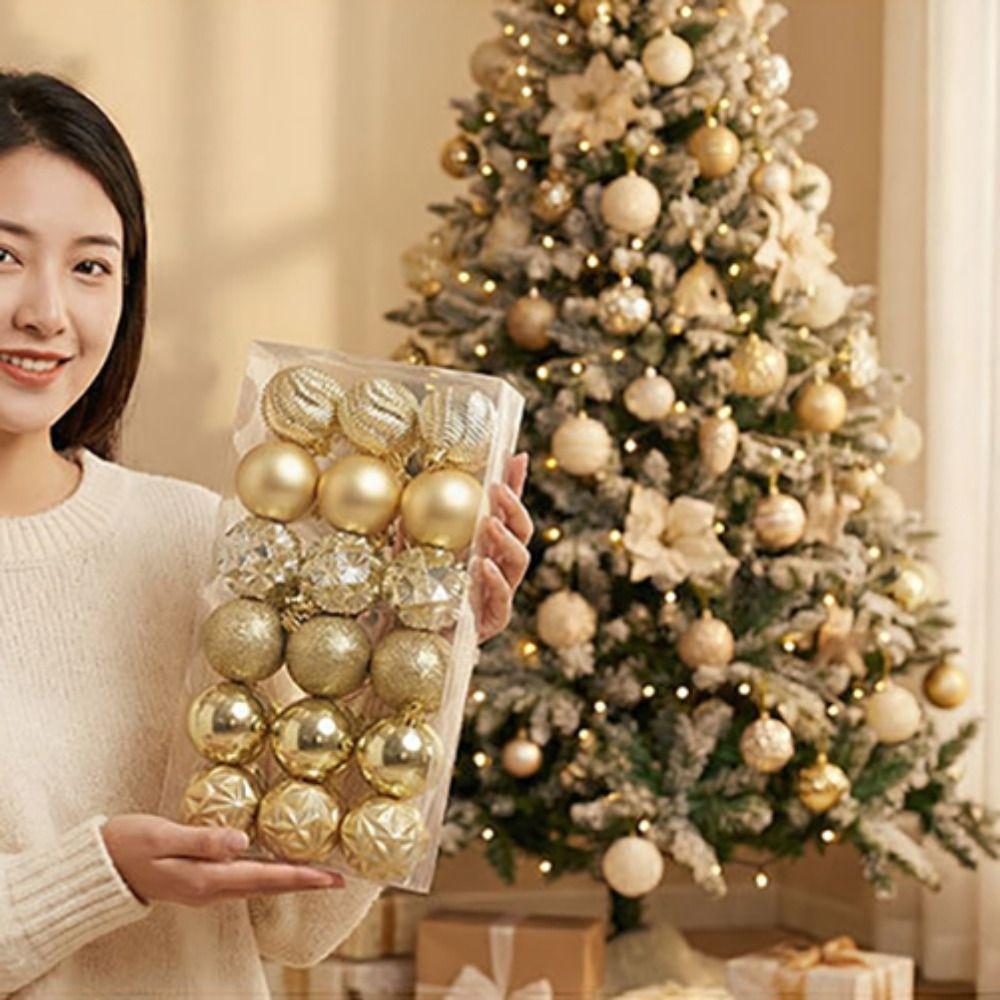 36PCS Tree Decor Set Xmas Tree Ornaments Holiday Party Supplies  Christmas Tree Decorating