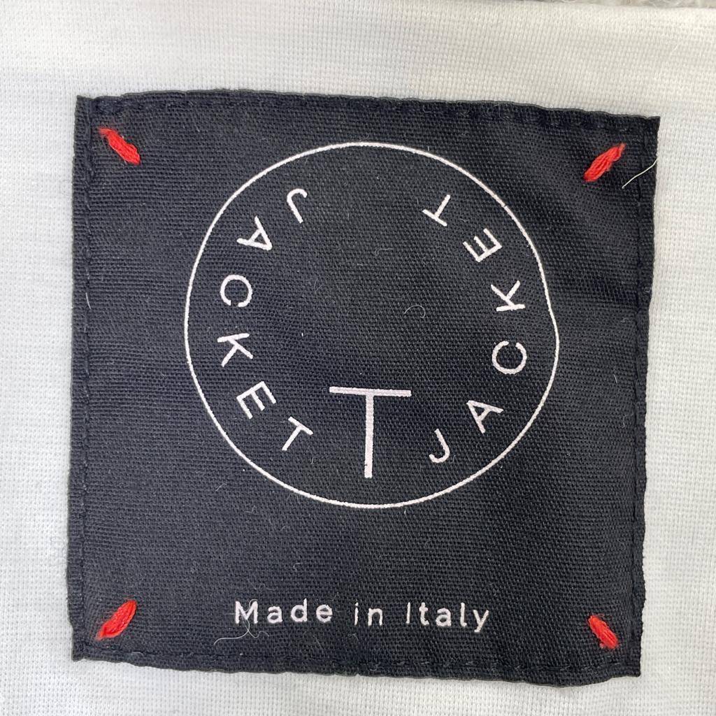 T-JACKET White X Black Wool Jacket Jacket M White X blackUsed