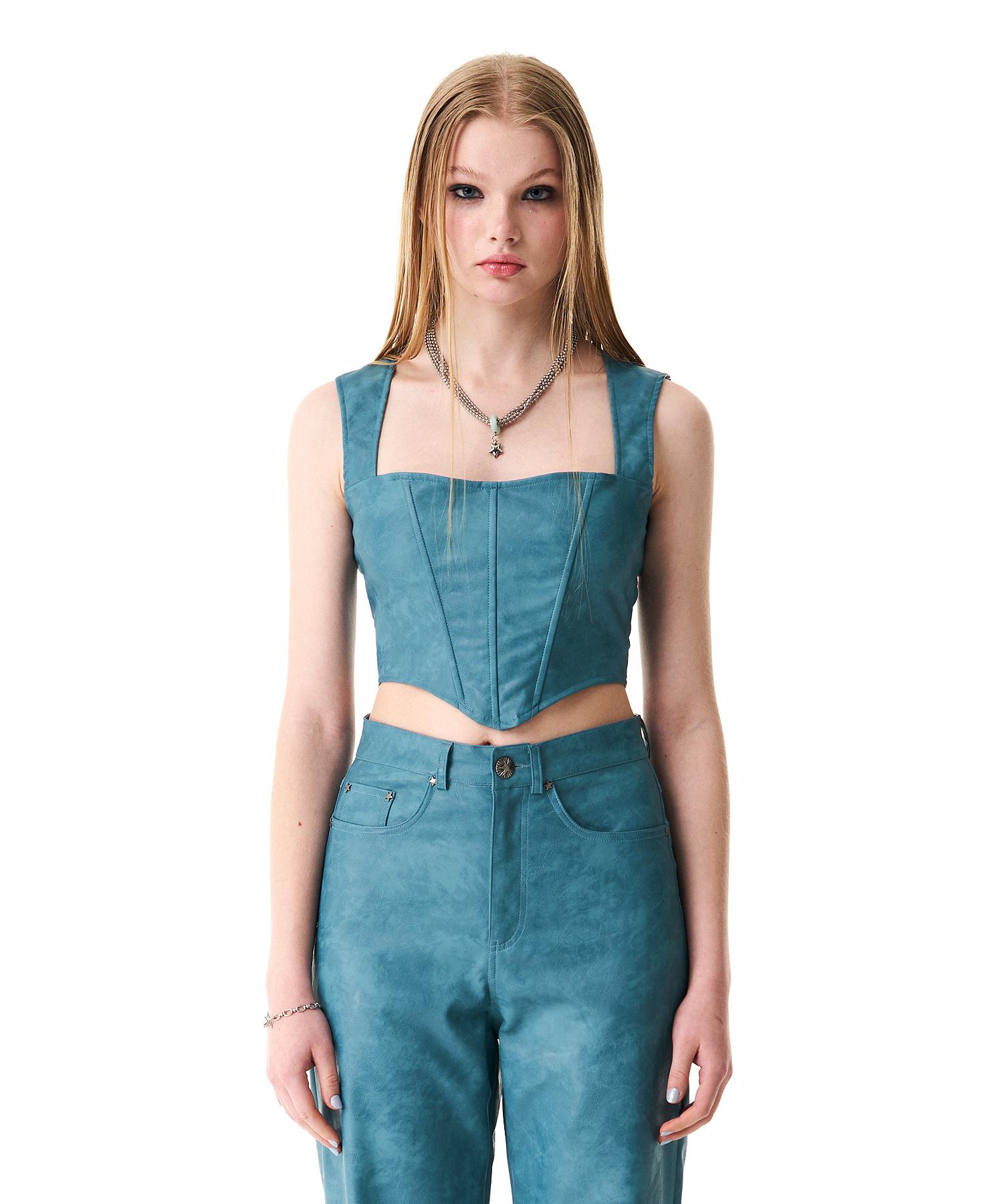 Buddy Hazel Sleeveless Corset Celtic Blue S