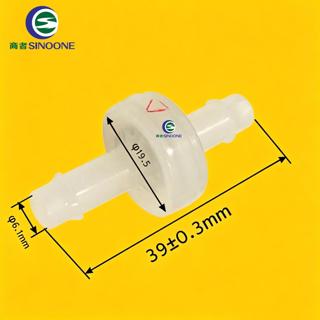 1/4" PVDF Mini Check Valve Resistant To Strong Acids Alkalis Ozone and Oxidants Anti-aging and Non-brittle Diaphragm Design
