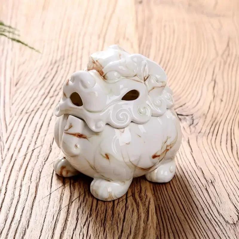 

Ceramic household indoor incense burner for Buddha incense aromatherapy burner tea ceremony ornaments ashtray with lid