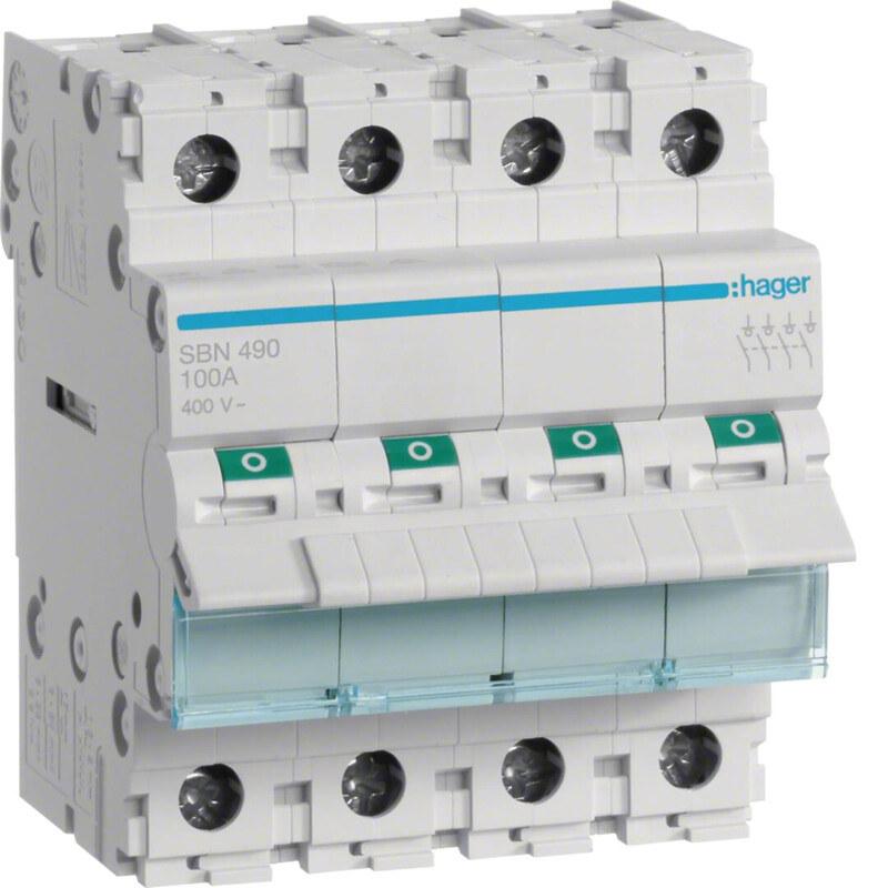 Modular switch disconnector 4P 100A 400VAC