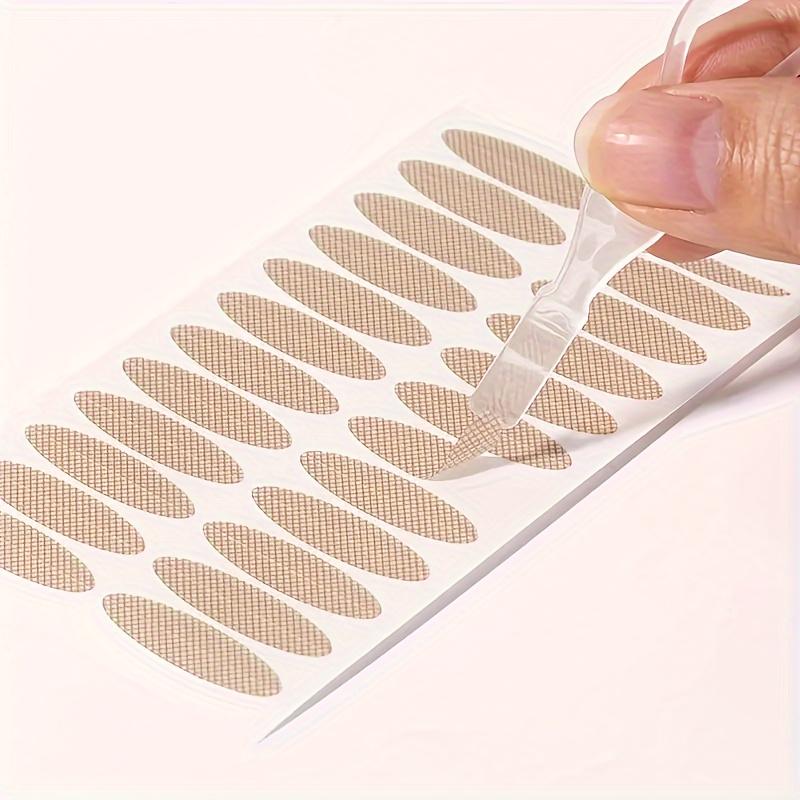 8pcs Invisible Double Eyelid Lift Strips, Hypoallergenic Self-Adhesive Tapes for Instant Eye Lifting, Fork Rods Included, Makeup Accessory