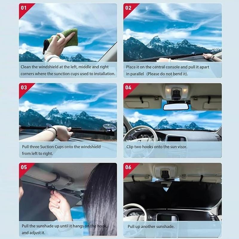 Tendalino Parasole Retrattile per Parabrezza Copertura Parasole Retrattile per Parabrezza Auto Parabrezza Anteriore Parasole per Parabrezza Auto