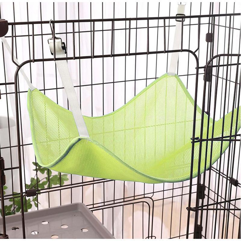 Four season universal pet hammock summer breathable mesh hanging bed cat hammock adjustable cat swing cat cage hanging nest (as the picture,30x40cm)