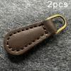 2 Pieces Zipper Pullers, PU Parts for Wallets, Jackets, Backpacks