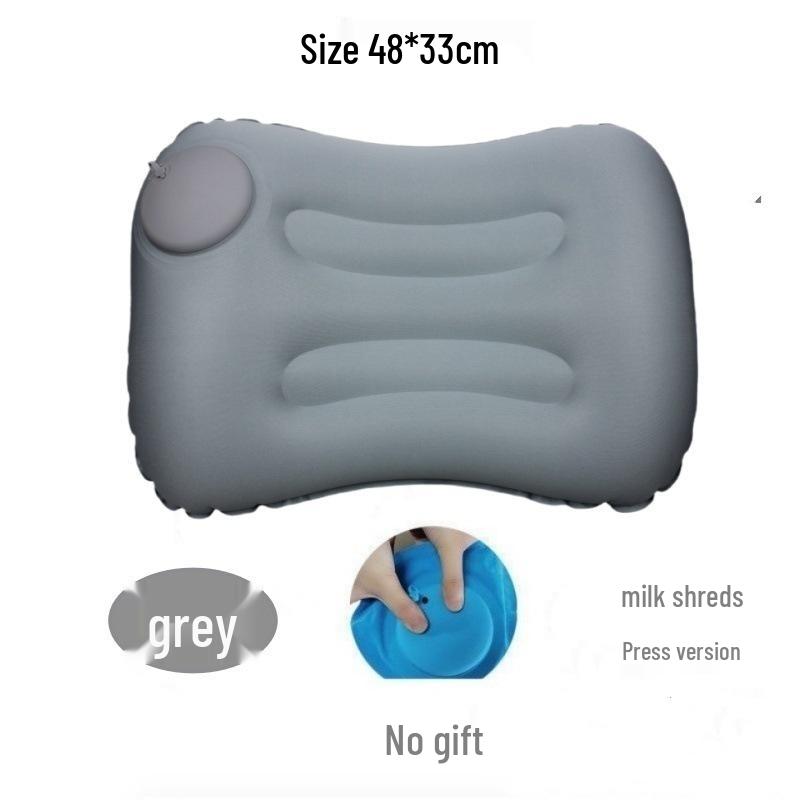 Inflatable Travel Pillow: Portable, Press-and-Fold Design for Camping, Lumbar Support, and Comfort.