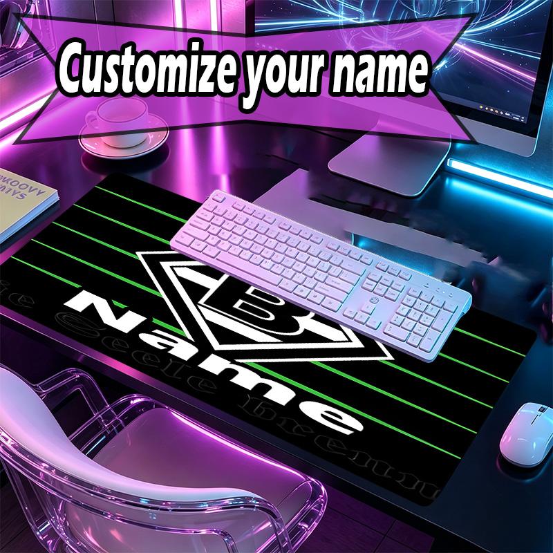 Custom Name Personalized Borussia Monchengladbach Pattern Mousepad, Laptop PC Desk Mat, Decorative Desk Mat for Home Keyboard Pad Gift
