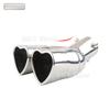 Universal Heart Shaped Car Exhaust Tail Pipe Muffler 2.5 Inch Heart Edge Car Stainless Steel Outlet Muffler Tip Pipe