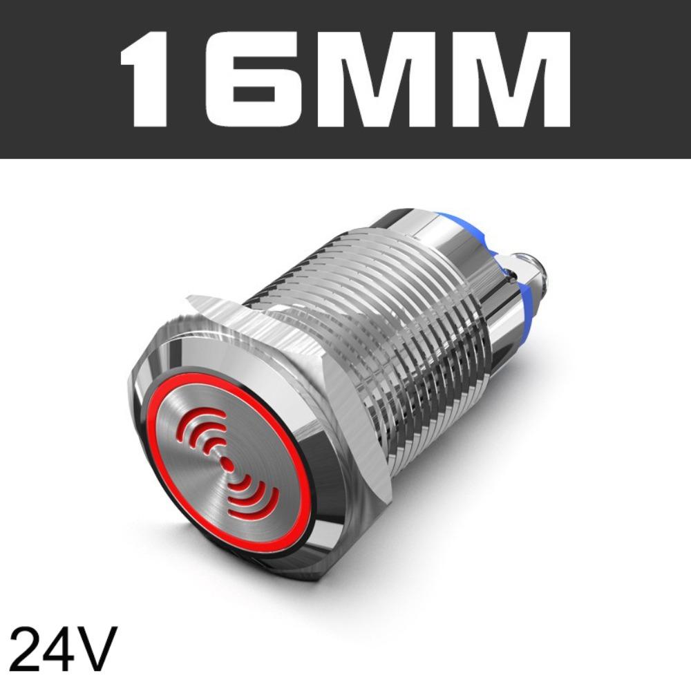 

New 16mm 19mm 22mm Metal Buzzer 12V 24V Waterproof Indicator Red Lamp Loud Sound Stainless Steel Buzzer