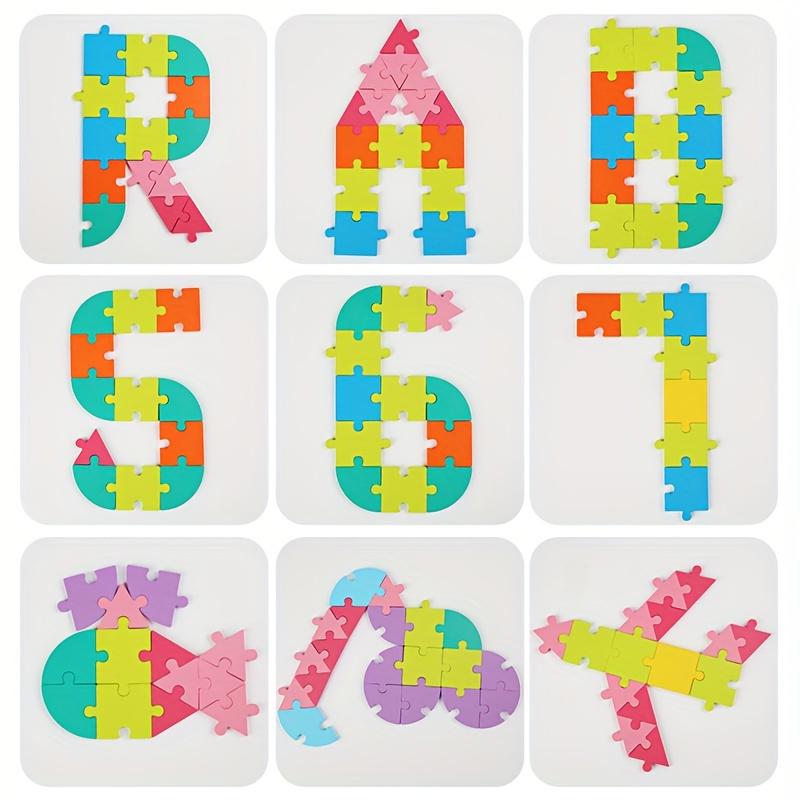 Wooden Colorful Building Block Puzzle Toys, Early Childhood Education Intellectual Games, Parent Child Interactive Training