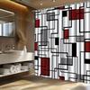Jit1pc Geometric Pattern Printed Shower Curtain, High-End Elegant And Convenient Installation Bathroom Curtain, Suitable for H