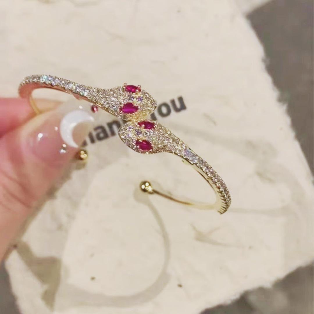 Европейский роскошный регулируемый браслет-змея для женщин