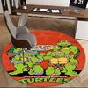 Teenage Mutant Ninja Turtles,Pizza Chair Mat Round Rug Office Carpet, Machine Washable, Non Slip, Suitable for Living Rooms, Bedrooms