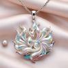 LATS Chinesischer neunschwänziger Fuchs Emaille-Anhänger Halskette für Frauen Freunde Niedlich & Ästhetisch Trendig Exquisiter Schmuck Geschenke
