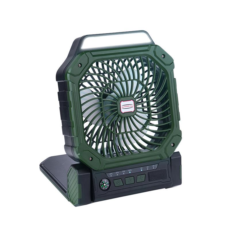 Portable Solar USB Camping Fan with Large Capacity for Outdoor and Night Fishing