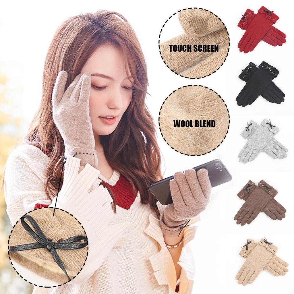 Buy 1 Pair Winter Woollen Full Finger Gloves Outdoor Cycling Lovely