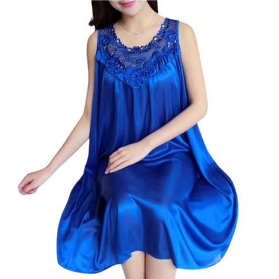 Great Sleeveless Lace Stitching Chic Home Clothing Ladies Night Shirts for Women Sleepshirt