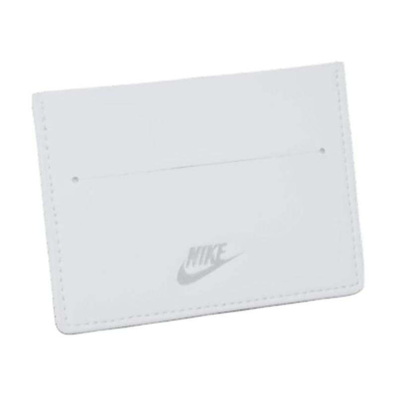 Nike PU Polyurethane Card Holder Unisex White & Metallic Silver Casual HQ6913-159