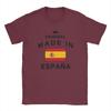 Spain Spanish Map T Shirt Summer  Trendy Cool TShirts Men Cotton Crew Neck Oversized Clothing Short Sleeves Vintage Tshirt