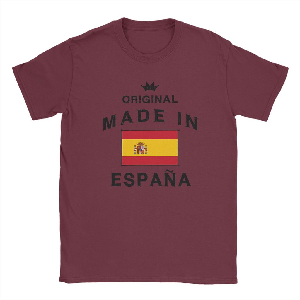Spain Spanish Map T Shirt Summer Trendy Cool TShirts Men Cotton Crew Neck Oversized Clothing Short Sleeves Vintage Tshirt