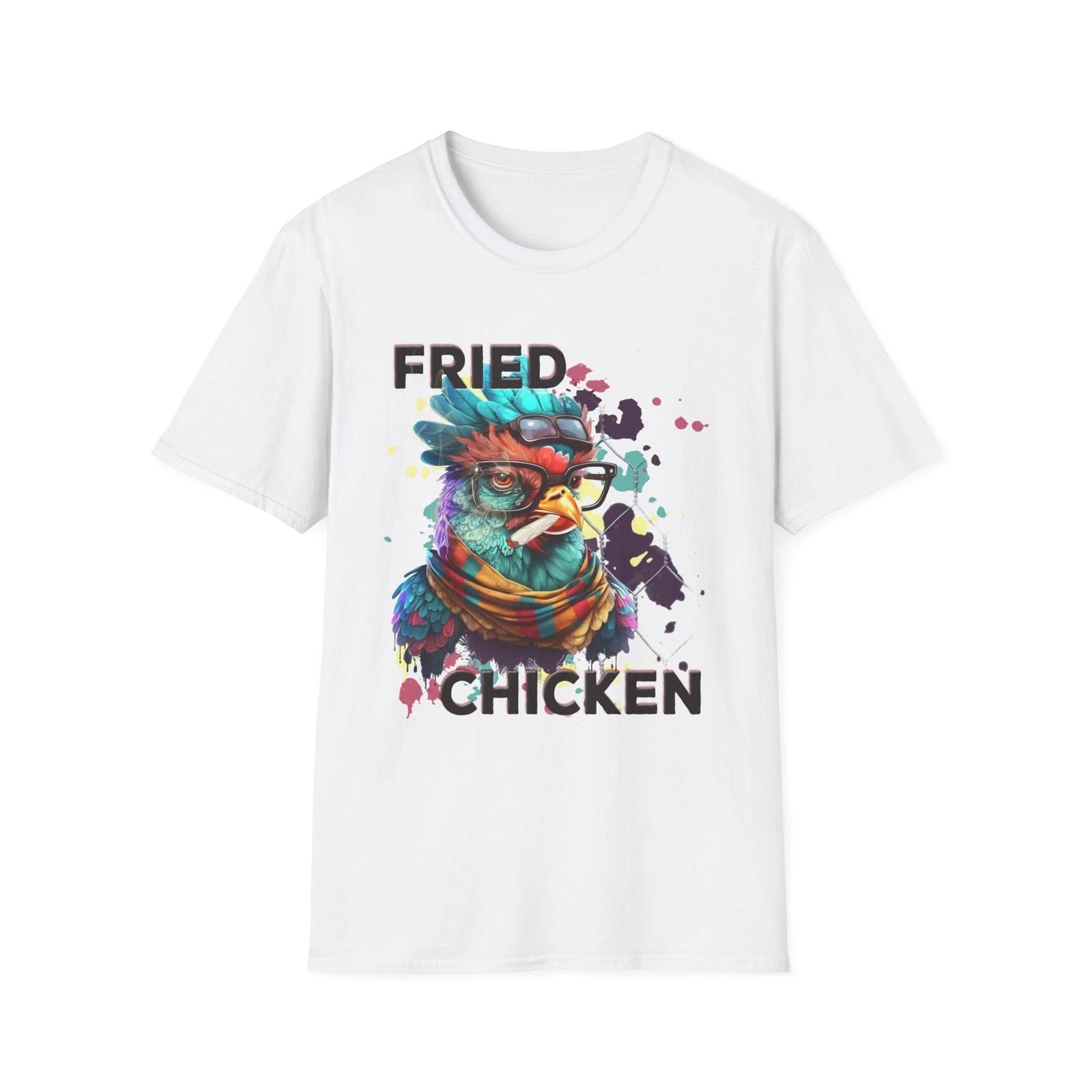 

Colorful Fried Chicken Graphic Tee | Fun Casual Wear, Gift for Foodies, Summer L