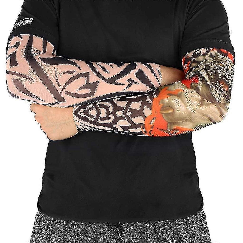 6ks Umělecké Rukávy na Paži Falešné Tetování Kryt pro Unisex Párty Cool Muž Žena Módní Tetování a Body Art Dočasné Voděodolné cy
