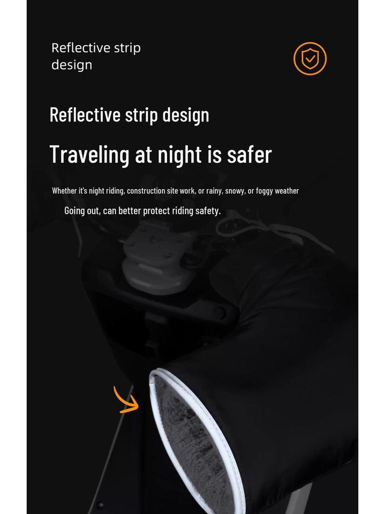 Electric Vehicle Windshield Winter Velvet Windproof Cover & Battery Motorcycle Knee Pads for Cold Protection