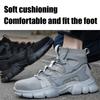 Labor Protection Shoes Men's Breathable, Anti-smashing, Anti-puncture, Steel-clad Toe Work Shoes, Safety Protective Shoes, Breathable, High-top