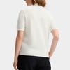 Fila White Casual Pullover Solid Short Sleeve Polo Shirt Women Tops Fog-Lotus-White F11W513403F-IV