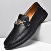 Genuine Leather Men Shoes Simple Casual Formal Mens Loafers Comfy Moccasins Breathable Slip On Male Boat Shoes Driving Footwear