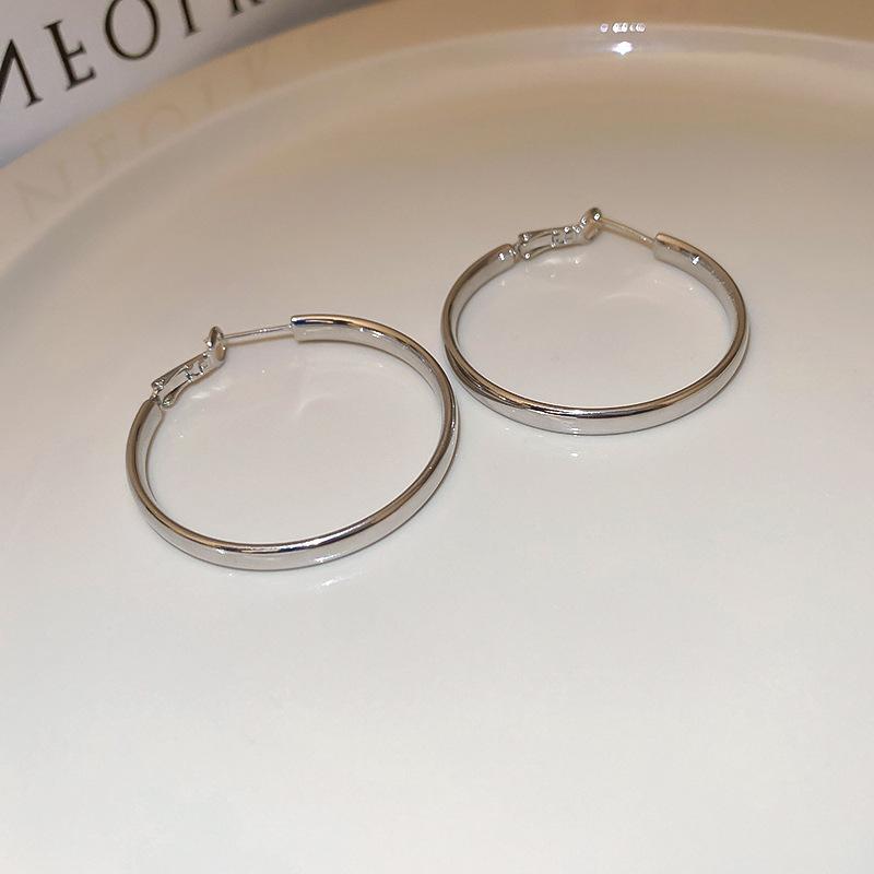 Hollow Metal Circle Earrings Niche Personality Fashion Earrings Simple Temperament Earrings