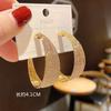 Gold Layered Round Hoop Earrings with Smooth Finish for Party More