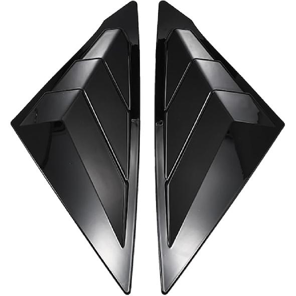 JSCARLIFE Rear Side Window Louvers Compatible with 2022-2025 11th Gen H-onda Civic, Racing Style Triangular Window Glass Blinds, Air Vent Scoop