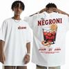 THE NEGRONI Unisex T Shirt Funny Cocktail Themed Gift Meme T-shirt Men Summer Pop Art Vintage Fashion Short Sleeves T-shirt Tops