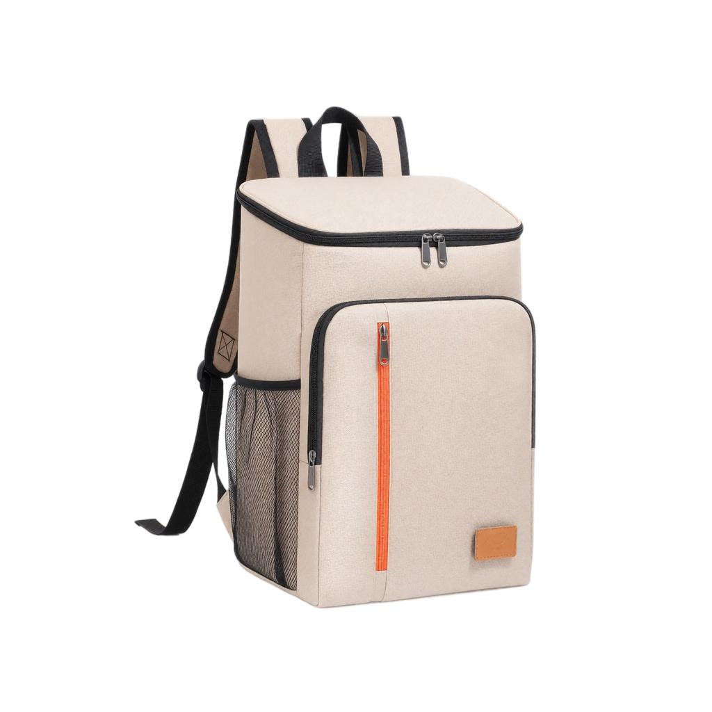 Oxford Fabric Insulated Backpack with Zipper Large Capacity Thermal Cooler Bag for Outdoor Travel Camping and Daily Use