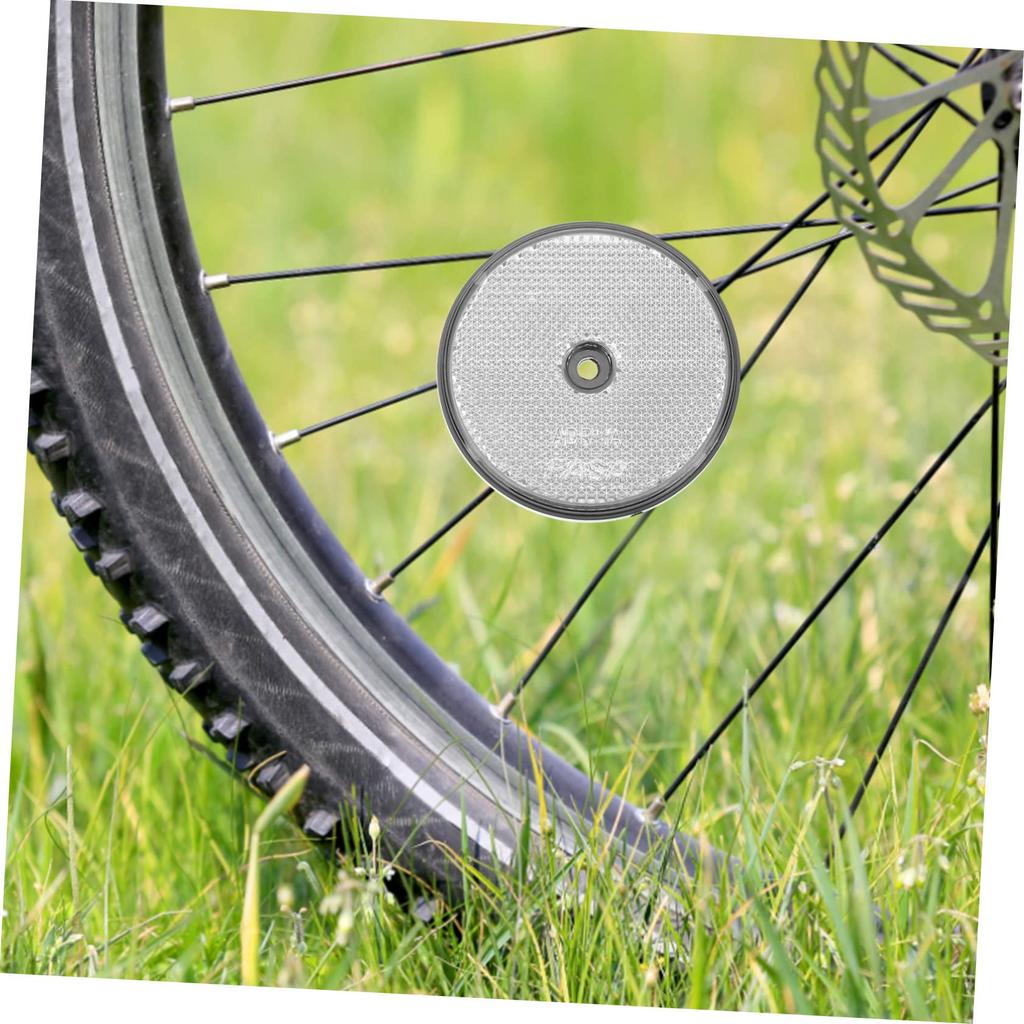 Baluue 2 Round Reflector Trailer Plastic Silver