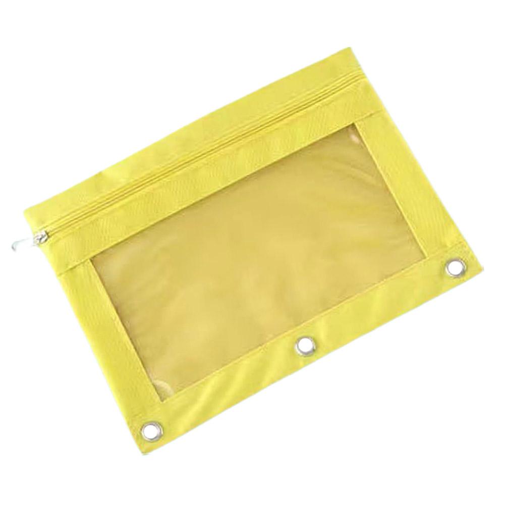 8 Color zipper pencil bag Oxford Cloth Stationery Storage Bag clear window design  for Office School Supplies pen Organizer