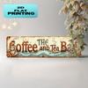 [Open ]2D Flat2D Plane, []2D Plane - Country Iron Garden Sign - "With Tea Bar" Retro Wall Decoration, 10.16 X 40.64 cm, 2D Plane Design, Suitable for 