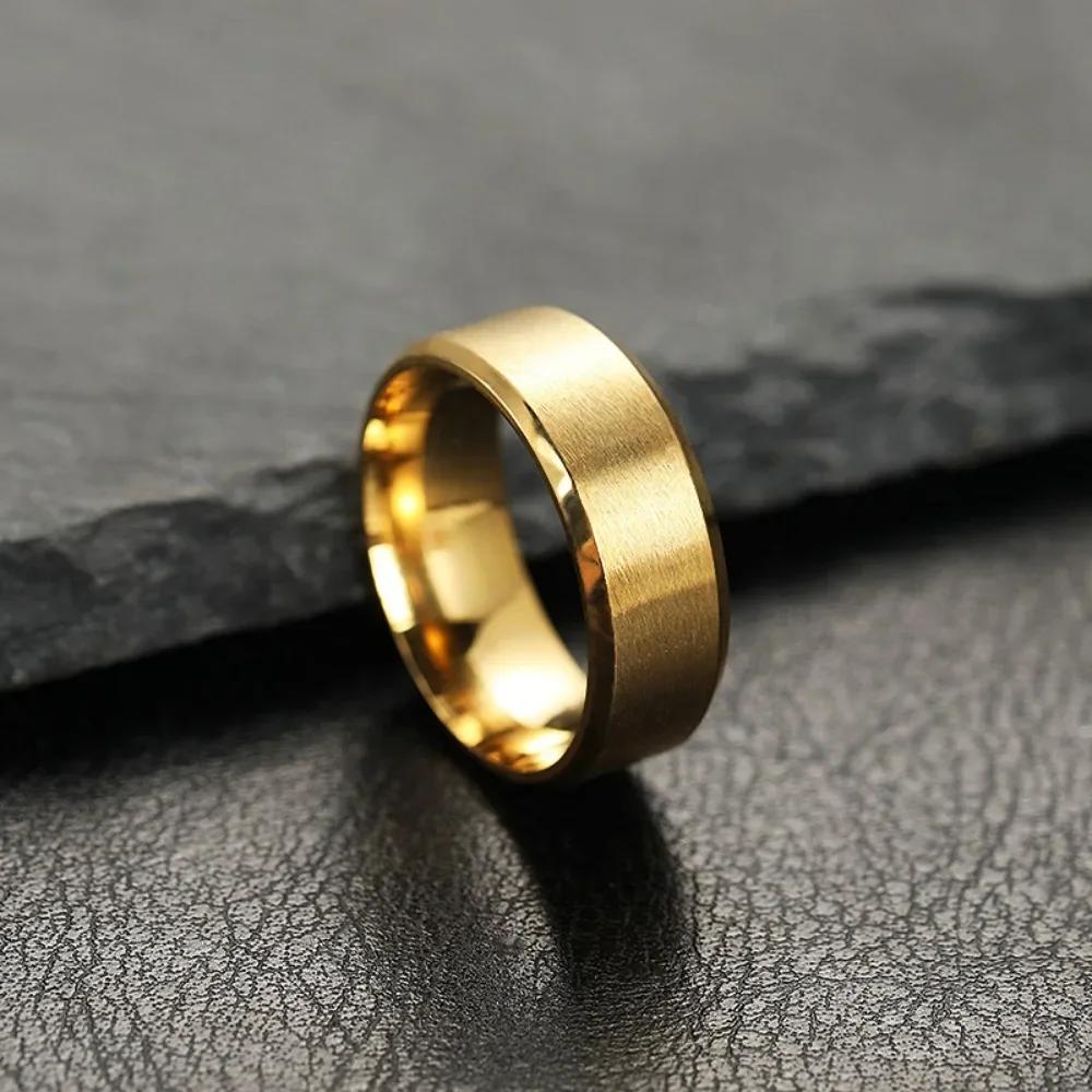 Heren Modieuze Roestvrijstalen Zwart Stalen Kleur Ring