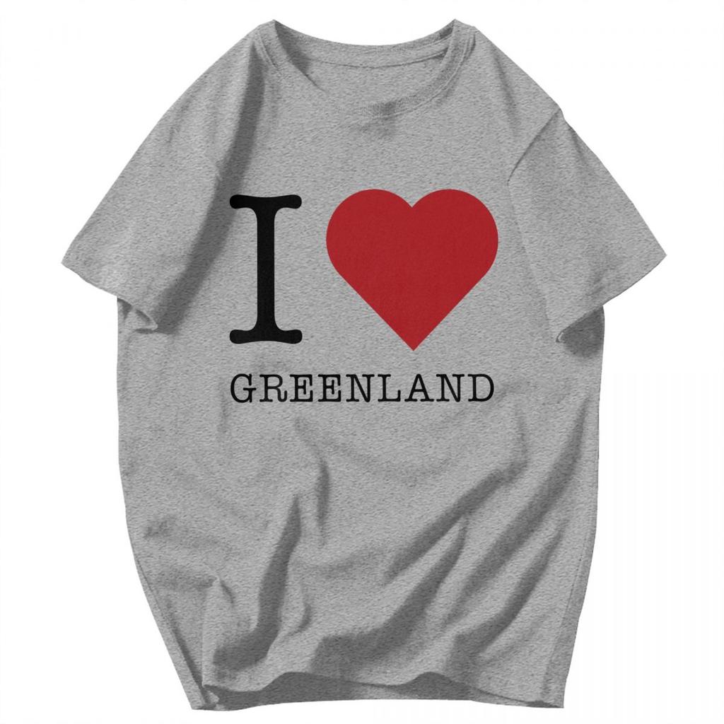 Men T Shirt Greenland Fun Unique Y2K Graphic Crewneck Unisex Clothes T Shirts