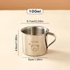 Mini Cute Children Mug With Handle  Durable Anti Drop 304 Stainless Steel Milk Coffee Cup Anti Scalding Drinking Cup Drinkware