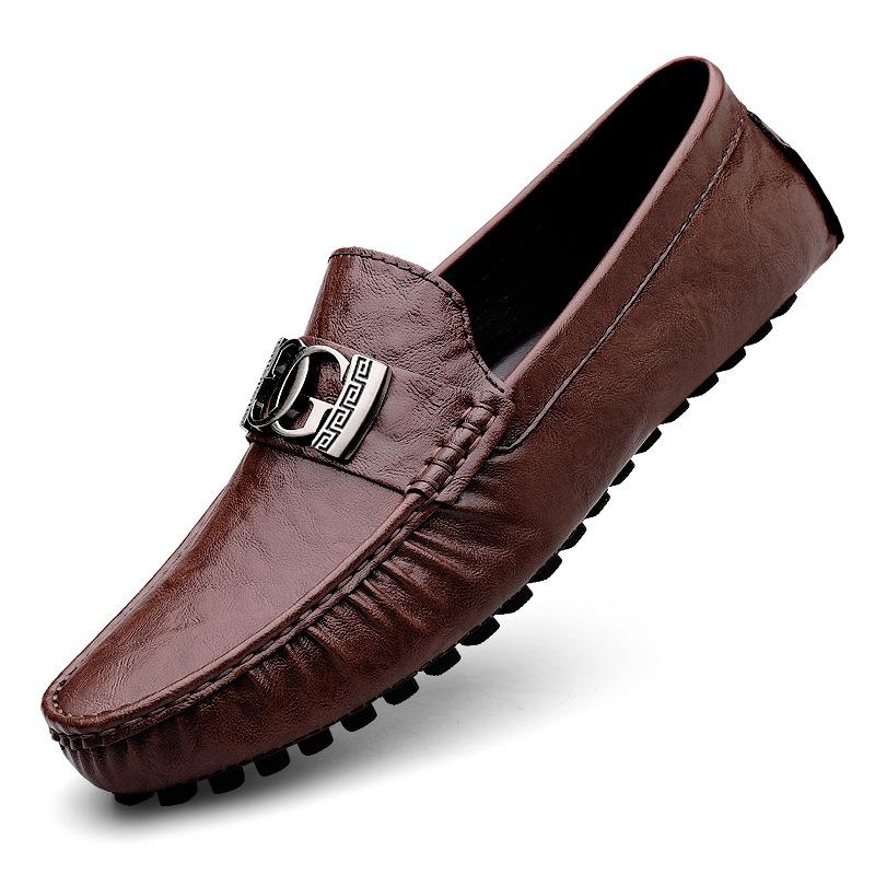 Plus Size Men s Genuine Leather Slip-on Loafers - Versatile Driving Moccasins (Size 46) Size 47