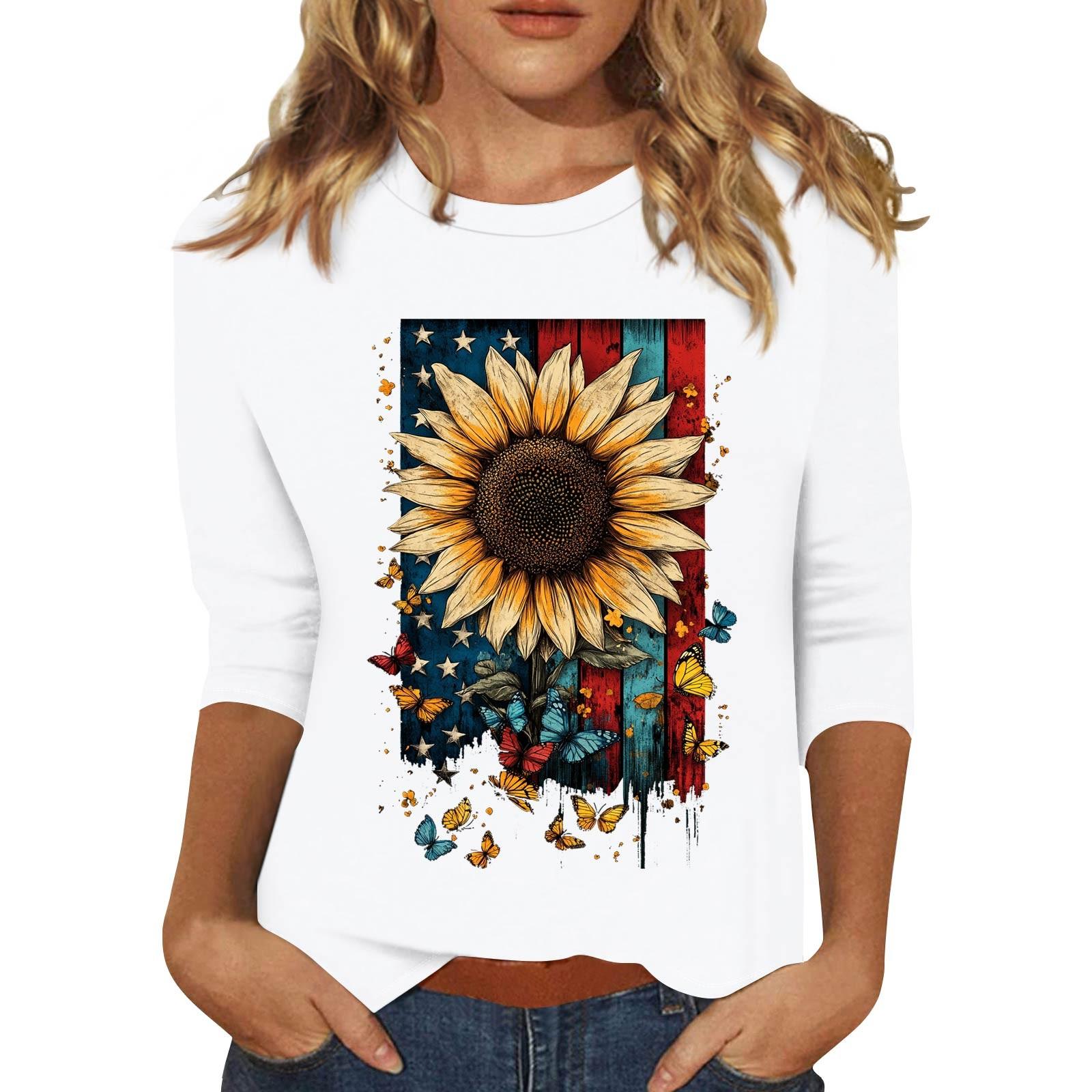 

Женский модный повседневный пуловер с воротником три четверти и принтом S белый